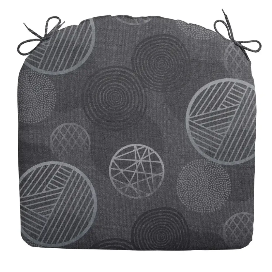 Madison - Zitkussen Circle grey - Ca. 46x48 cm - Set van 4