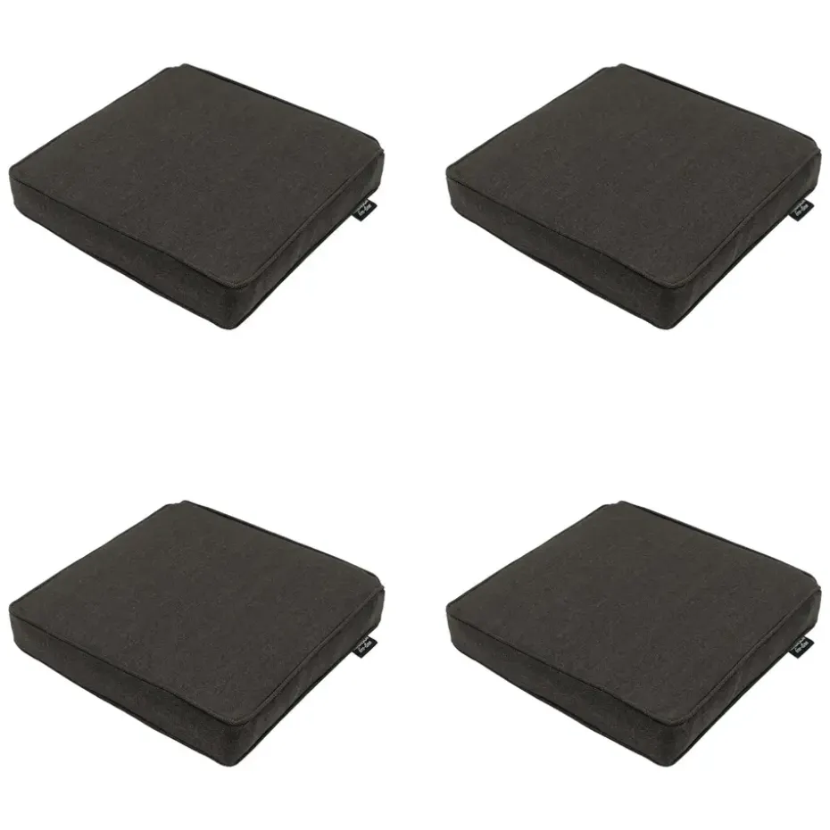 Madison - Zitkussen Dark grey canvas eco+ - Ca. 40x40 cm - Set van 4
