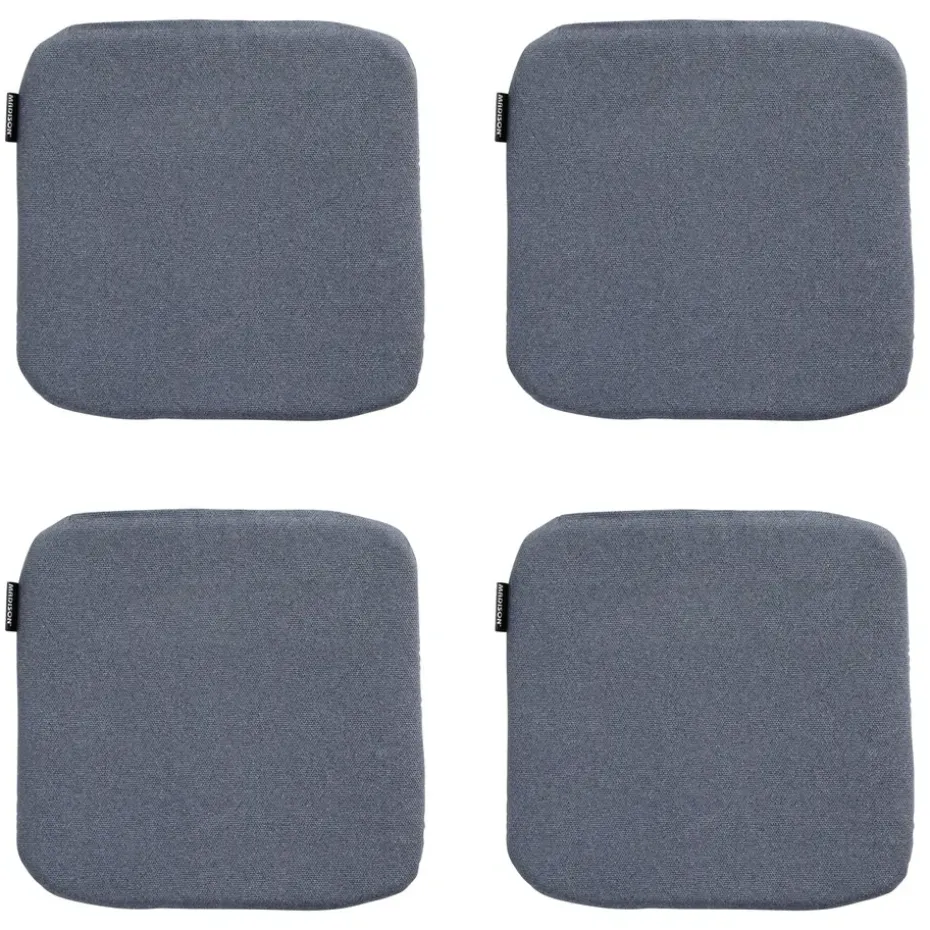 Madison - Zitkussen Manchester denim grey - Ca. 40x40 cm - Set van 4