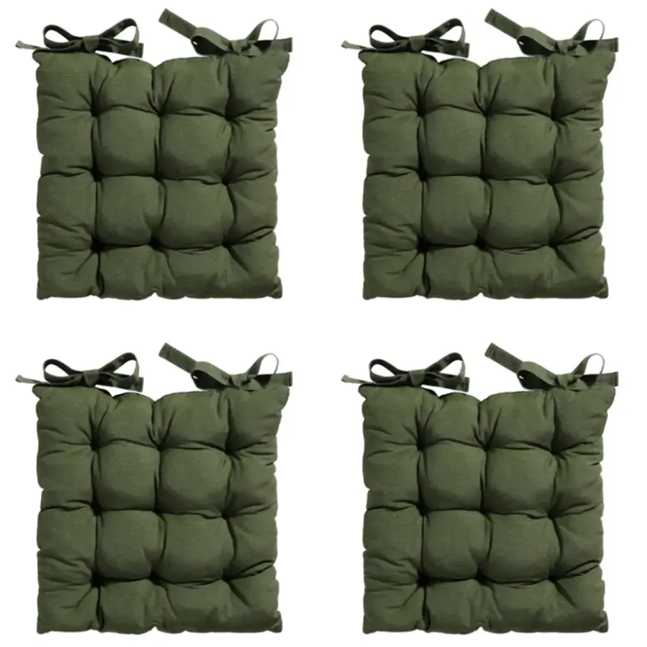 Madison - Zitkussen Toscane Panama green - Ca. 46x46 cm - Set van 4
