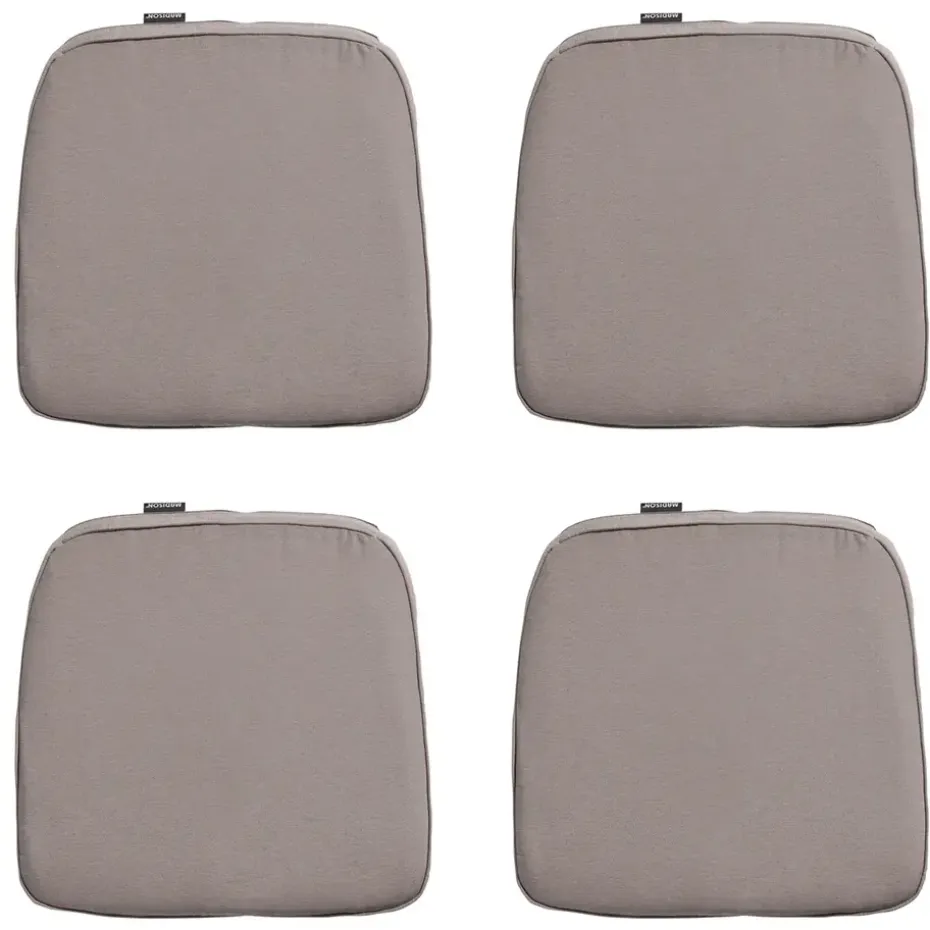 Madison - Zitkussen Wicker Panama taupe - Ca. 48x48 cm - Set van 4