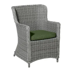 Madison - Zitkussen Wicker Panama green - Ca. 48x48 cm - Set van 4