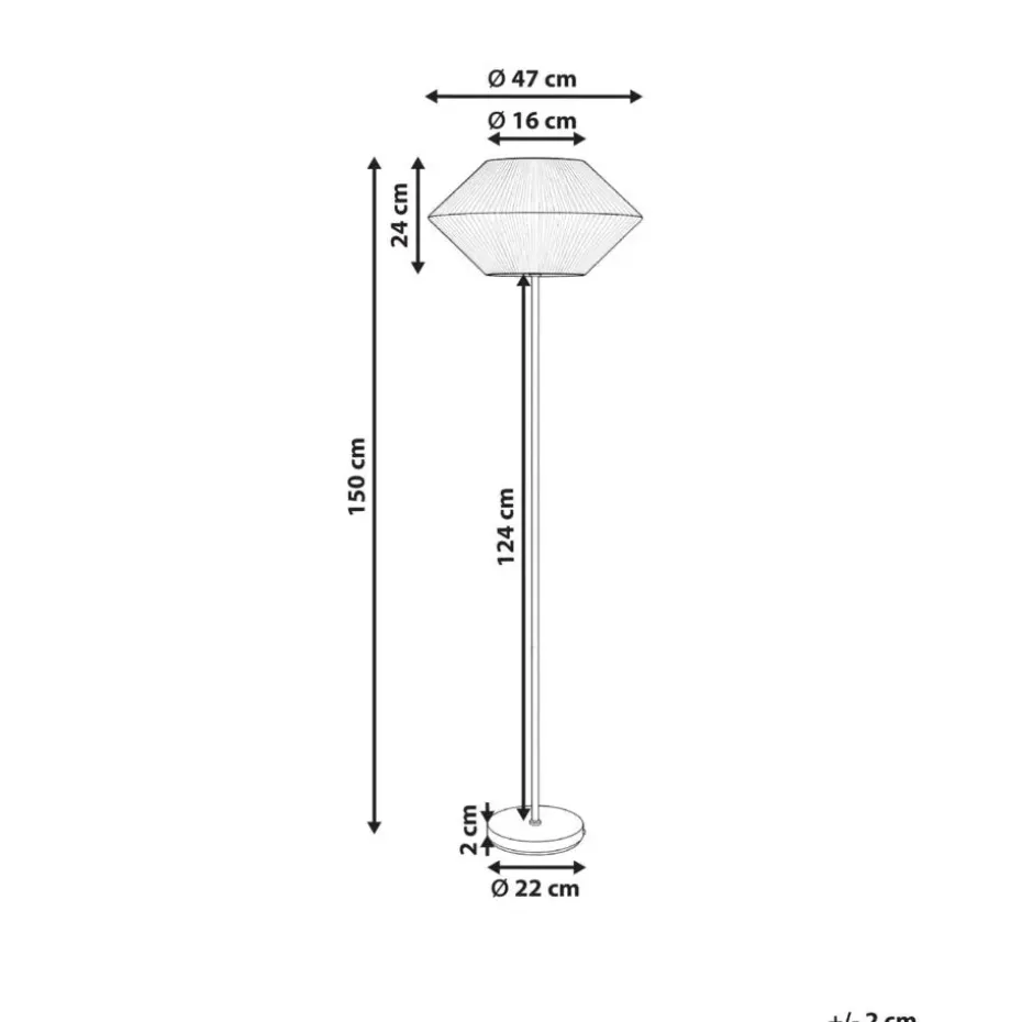 MAKETSI - Staande lamp - Wit - IJzer/Stof