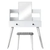 Make-up Tafel Wit - 112cm - Incl. Kruk - Bulon