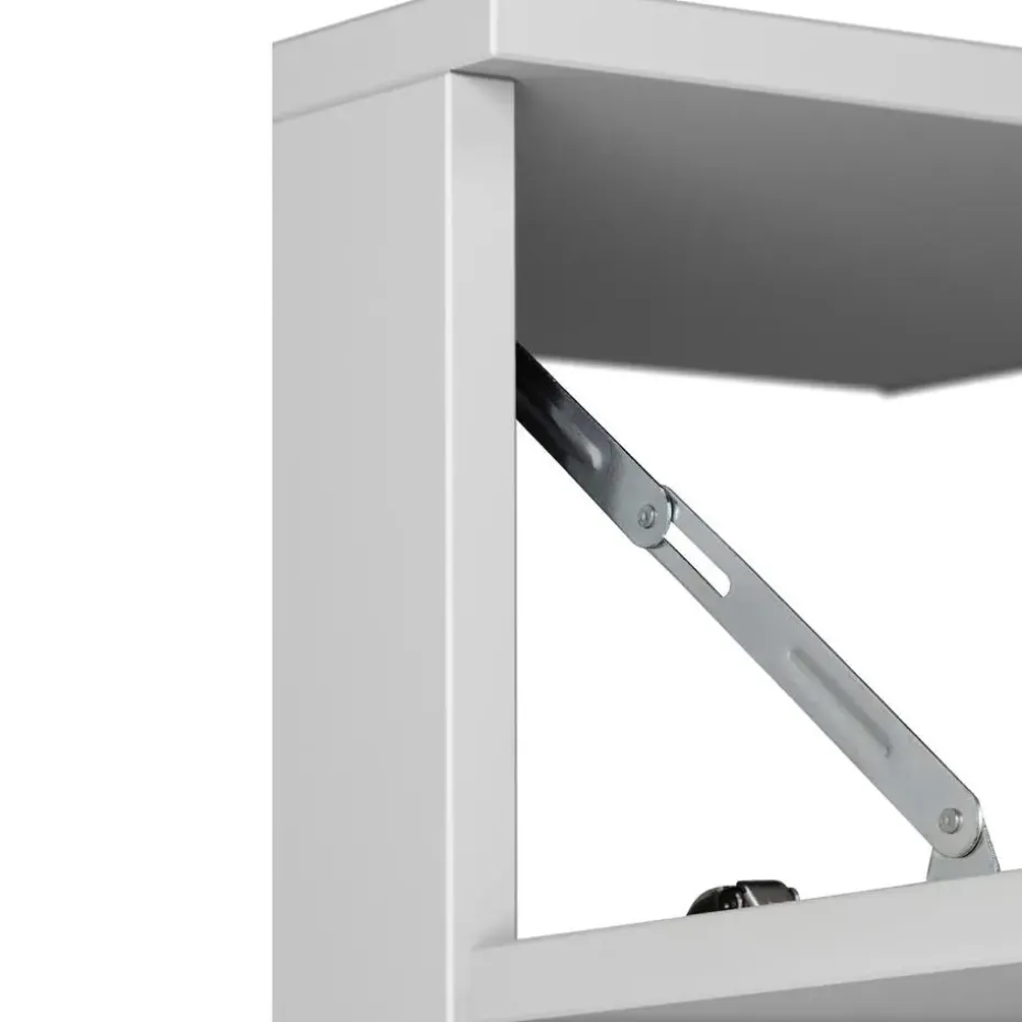 Malika - Wastafelonderkast 80 cm met 1 klep 1 lade in antraciet wit
