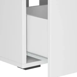 Malika - Wastafelonderkast 60 cm met 1 klep 1 lade in antraciet wit