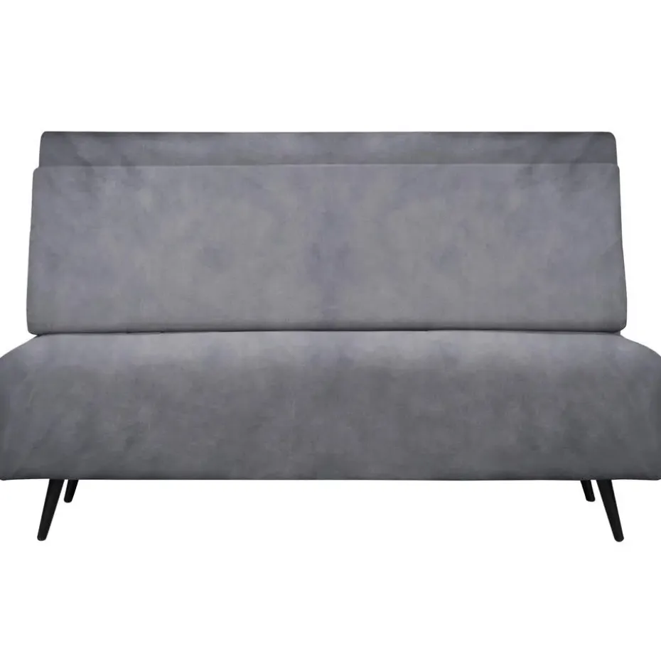 Mallory - Slaapbank 140 cm in antraciet fluweel