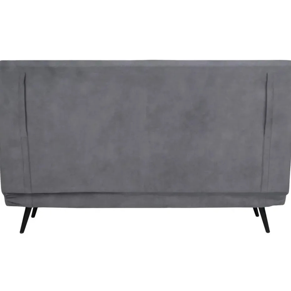 Mallory - Slaapbank 140 cm in antraciet fluweel