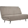 Mallory - Slaapbank 140 cm in taupe fluweel