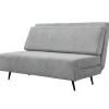 Mallory - Slaapbank 140 cm in grijze stof