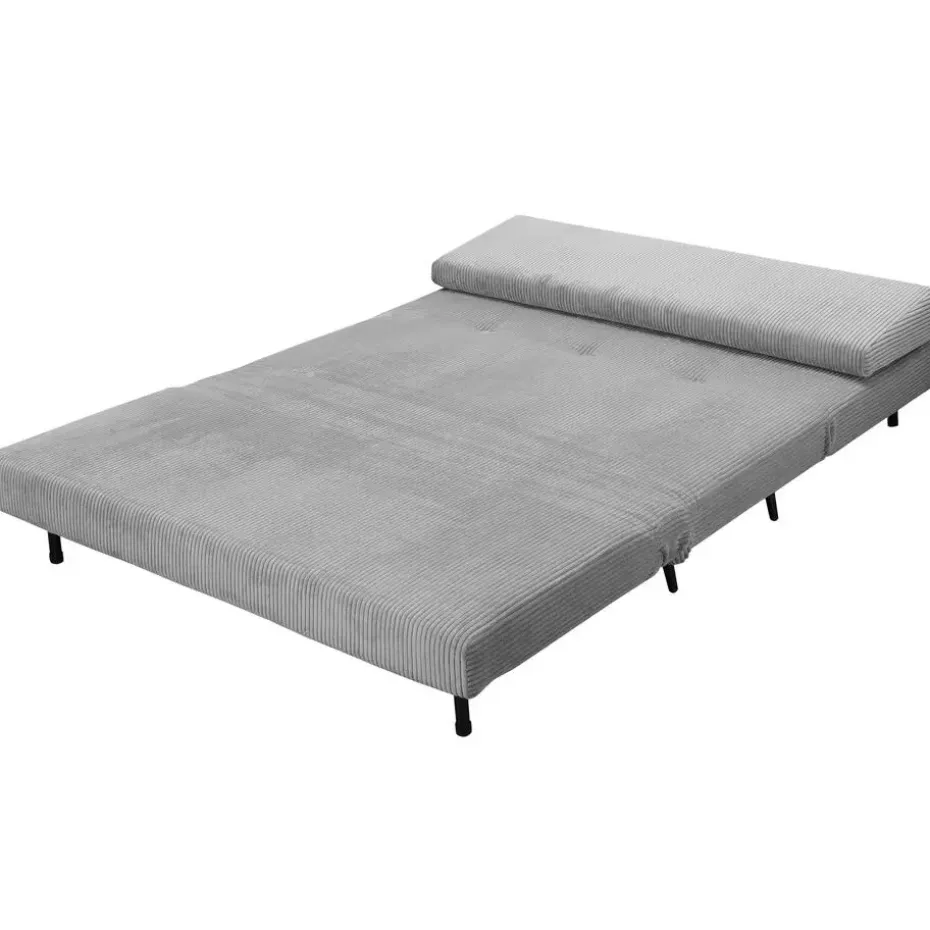 Mallory - Slaapbank 140 cm in grijze stof
