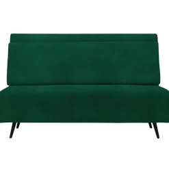 Mallory - Slaapbank 140 cm in donkergroene fluweel