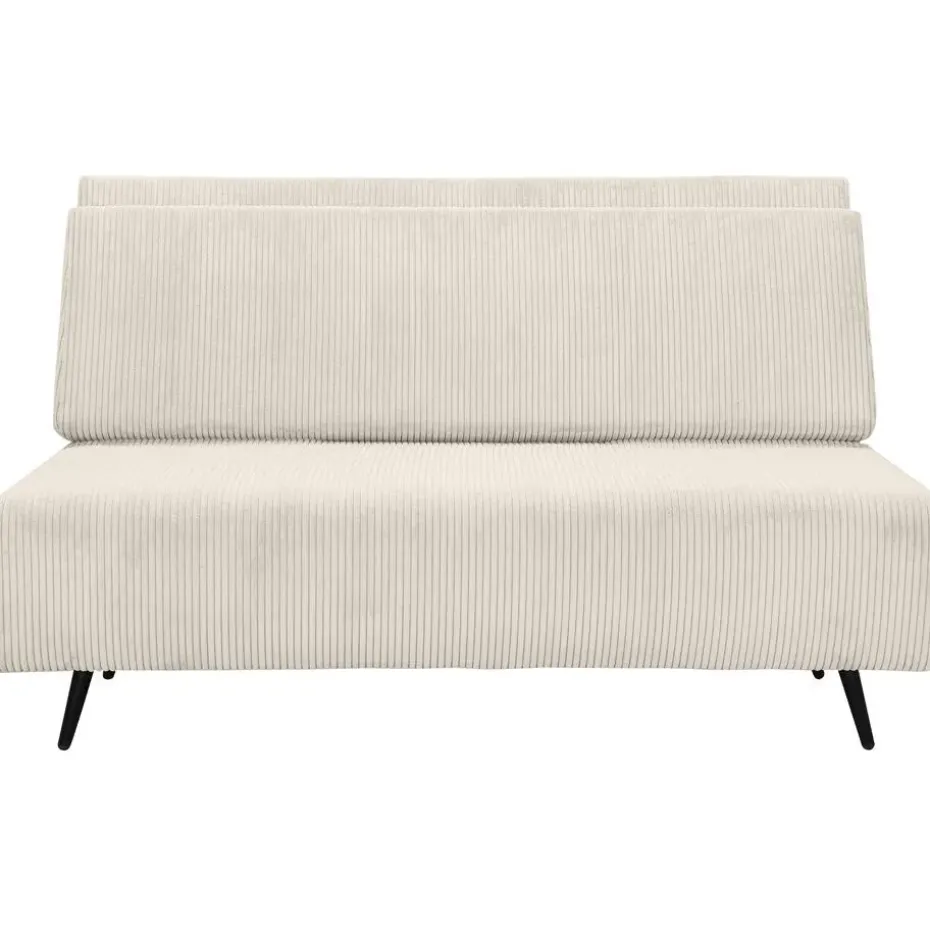 Mallory - Slaapbank 140 cm in crèmekleurige stof