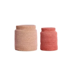 Mand Betania - Lichtroze - Ø33cm - Set van 2