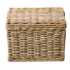 Mand met deksel Meike - antiek grijs - 47x34x35 cm