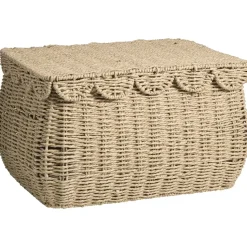 Mand Moda met deksel - bruin - 32x42x25 cm