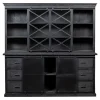 Mangohoutonline - Buffetkast Denver Black 200x220cm Rechthoekig - Zwart - Mahom