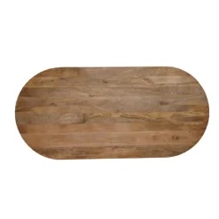 Mangohoutonline - Eettafel Nova Capsule 210x100cm Rechthoekig - Bruin - Mahom