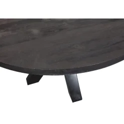 Mangohoutonline - Eettafel Madison Black Ø 160 Rond - Zwart - Mahom