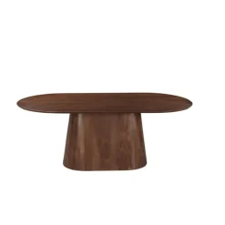 Mangohoutonline - Eettafel Nova Capsule Donkerbruin 210x100cm Rechthoekig