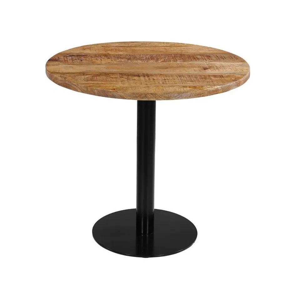 Mangohoutonline - Horecatafel Rond Ø80cm Rond - Bruin - Mahom