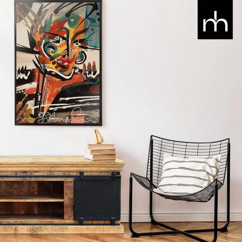 Mangohoutonline - TV Meubel Portland 200cm Rechthoekig - Bruin - Mahom