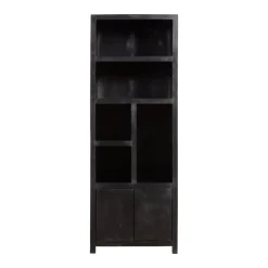 Mangohoutonline - Wandkast Phoenix 80cm 5 Open Vakken, 2 Deuren Rechthoekig