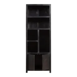 Mangohoutonline - Wandkast Phoenix 80cm 5 Open Vakken, 2 Deuren Rechthoekig