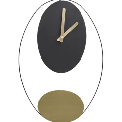 MANIGOD - Wandklok - Zwart/Goud - Staal