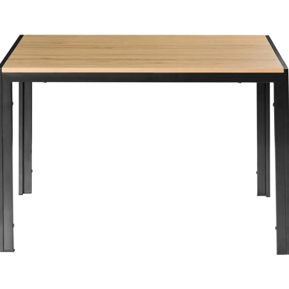 MANN - Eettafel - Lichtbruin/Zwart - 120 x 70 cm - Hout