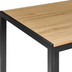 MANN - Eettafel - Lichtbruin/Zwart - 120 x 70 cm - Hout