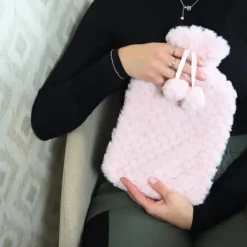 MARBEAUX Warmwaterkruik Set van 2 Stuks Kruik met Zachte Hoes Roze Pittenzak...