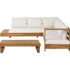 MARETTIMO - Loungeset - Gebroken wit - Linkszijdig - Acaciahout