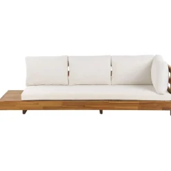 MARETTIMO - Loungeset - Gebroken wit - Linkszijdig - Acaciahout
