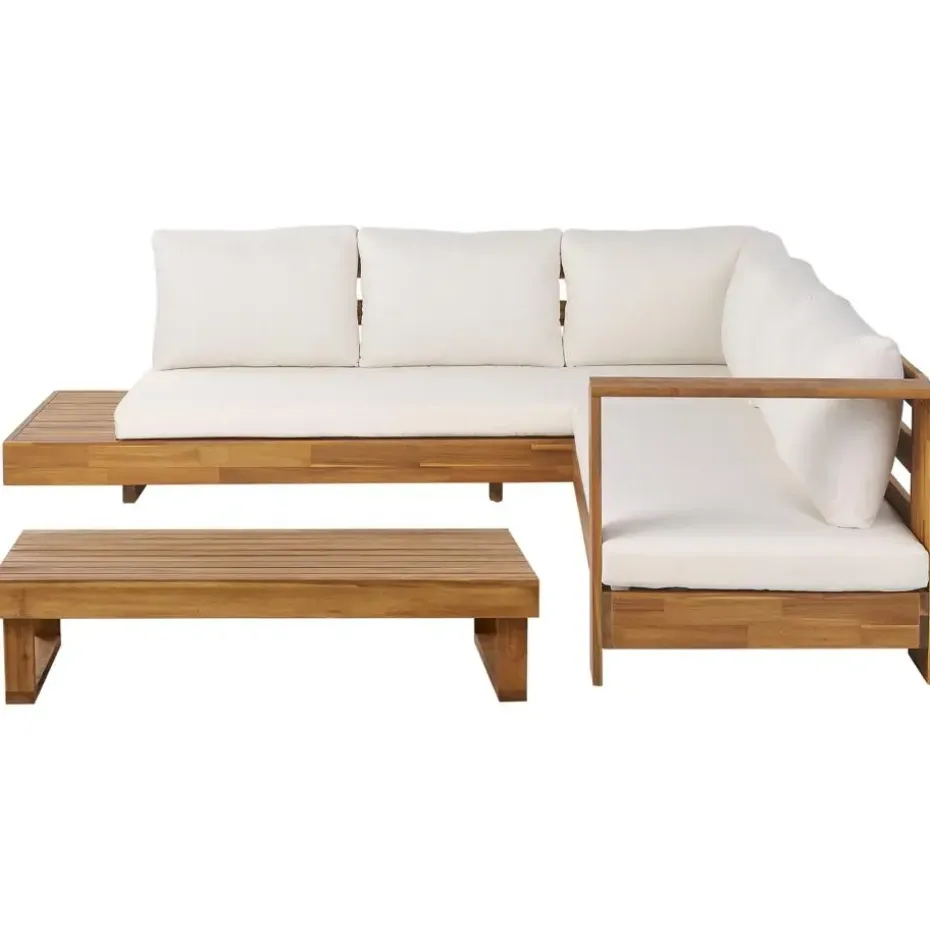 MARETTIMO - Loungeset - Gebroken wit - Linkszijdig - Acaciahout