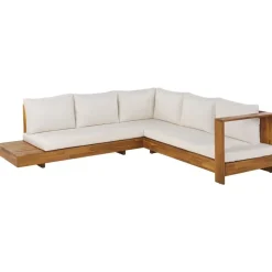 MARETTIMO - Loungeset - Gebroken wit - Linkszijdig - Acaciahout