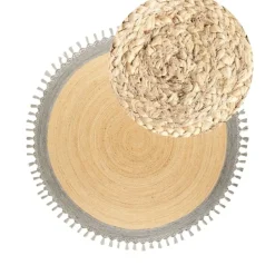 MARTS - Vloerkleed - Beige/Grijs - 200 cm - Jute