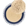 MARTS - Vloerkleed - Donkerblauw - 140 cm - Jute