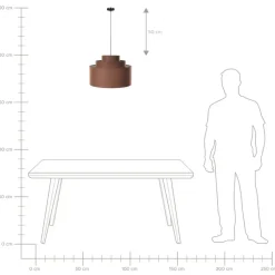 MASPARRO - Hanglamp - Bruin - Linnen