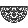 Mat Country halfrond - zwart - 45x75 cm