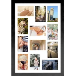 MDF Fotokader - voor 12 Foto's van 10x15cm - Fotolijst 40x60cm - Zwart