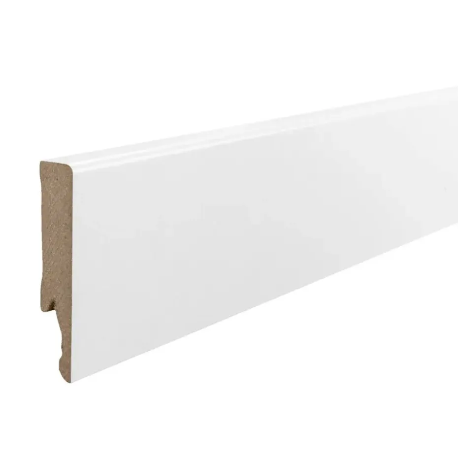 MDF plint - wit recht - 240x1,4x7,5 cm