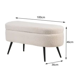 Metalen bank met witte krullen