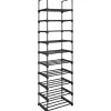 Metalen Schoenenrek met 10 Planken, Standplank, Multifunctioneel