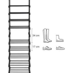 Metalen Schoenenrek met 10 Planken, Standplank, Multifunctioneel