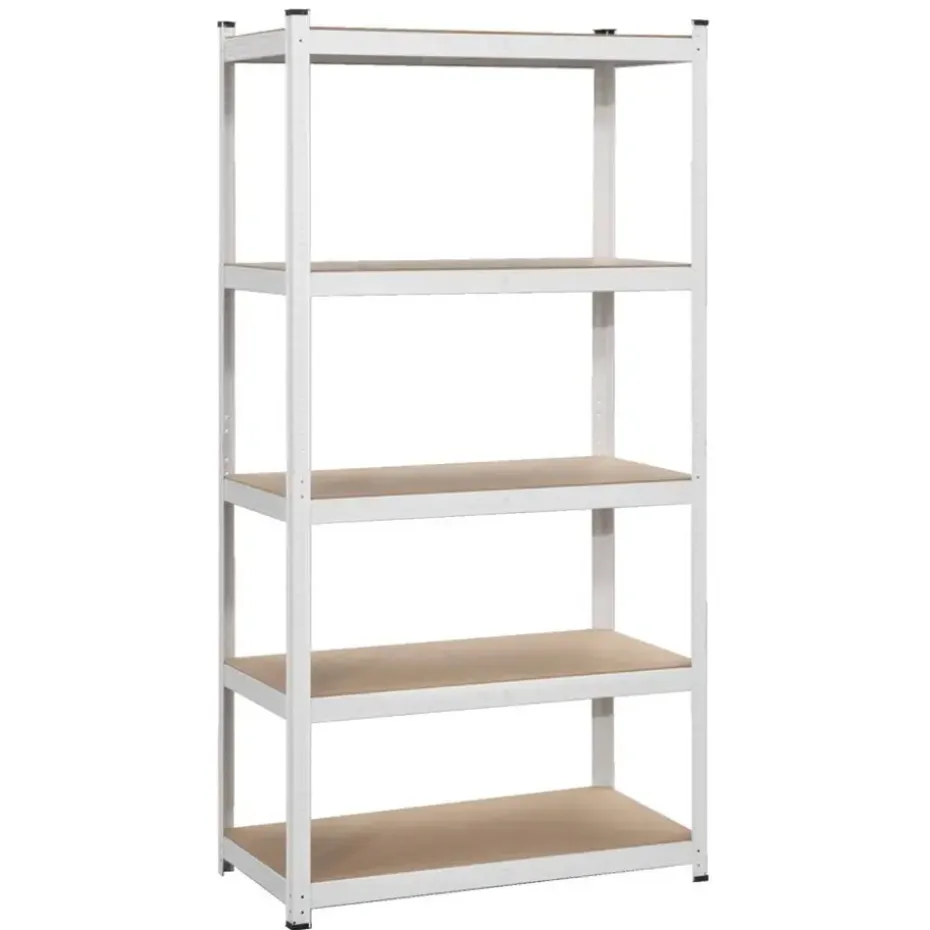 Metalen stellingkast - wit - 90x45x180 cm