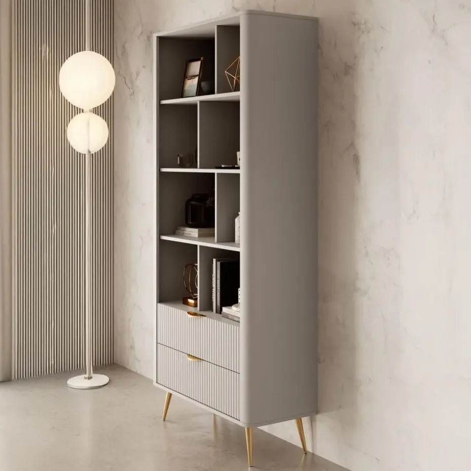 Meubella - Boekenkast Lima - Beige - 88 cm