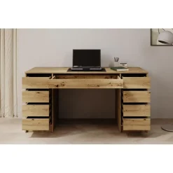 Meubella - Bureau Avio 2 - Eiken - 154 cm