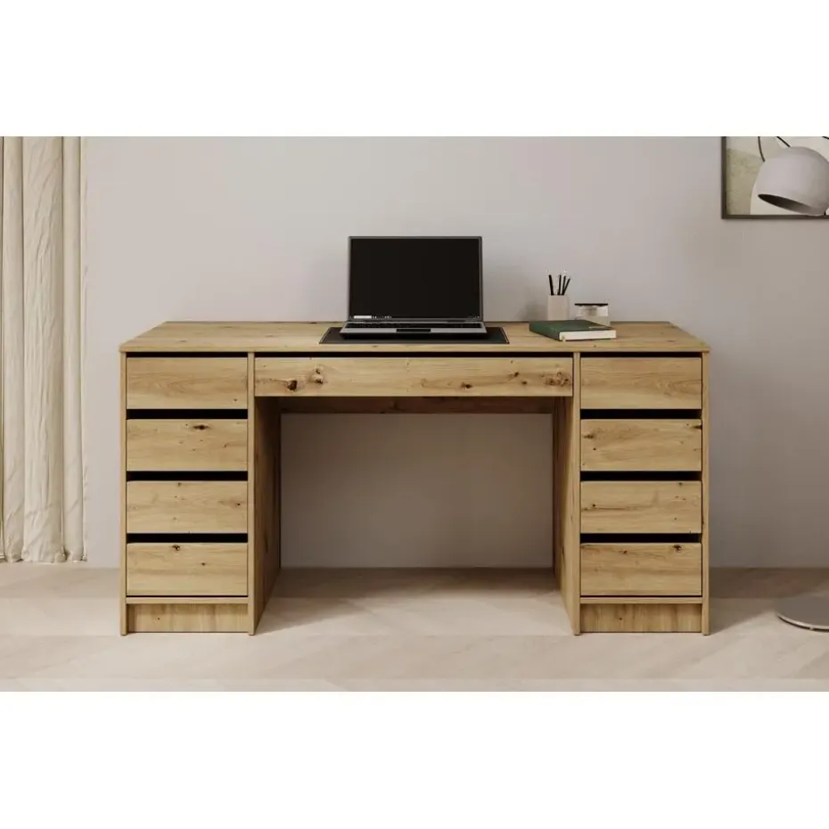 Meubella - Bureau Avio 2 - Eiken - 154 cm