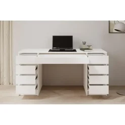 Meubella - Bureau Avio 2 - Wit - 154 cm